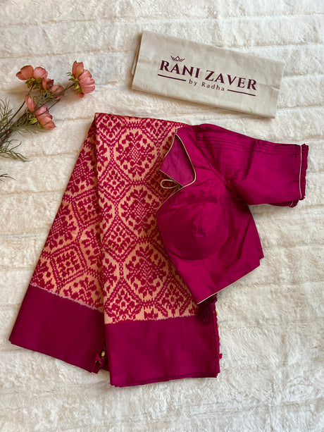 Ikkat saree with blouse