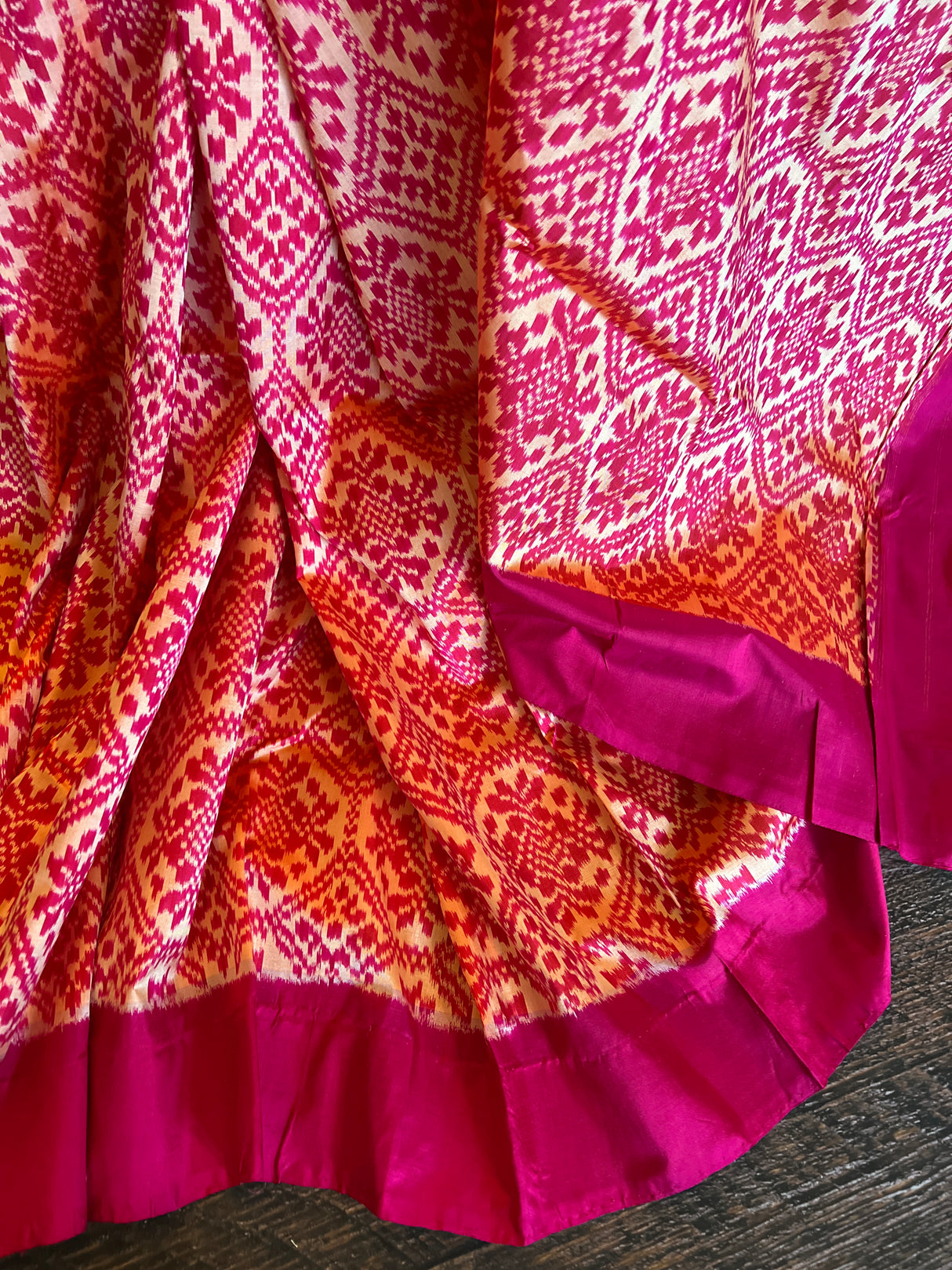 Ikkat saree with blouse