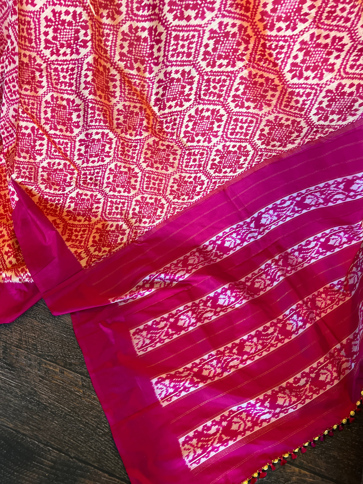 Ikkat saree with blouse