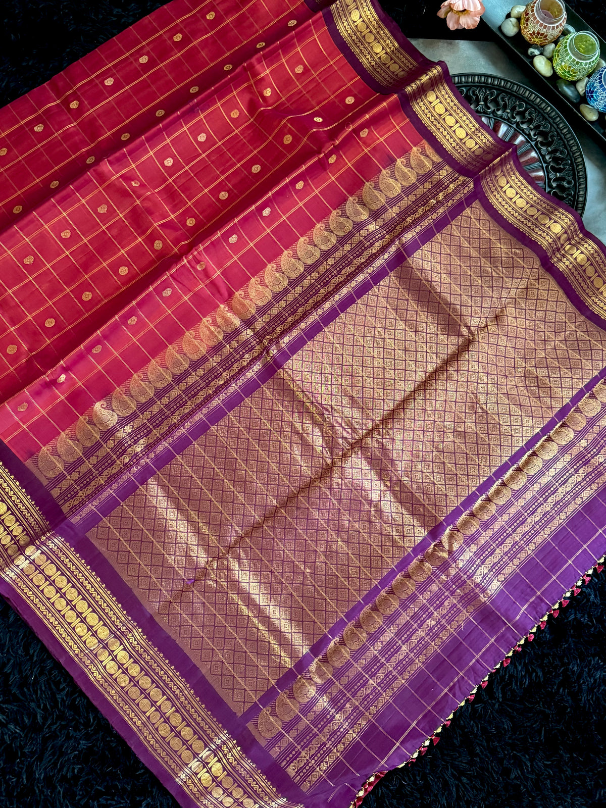 Seco Gadwal Silk Cotton Maroon Kokum