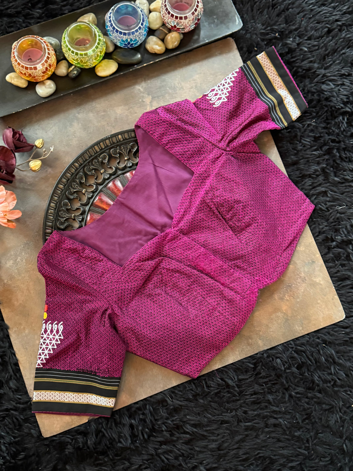 Magenta Khun embroidered Blouse 38