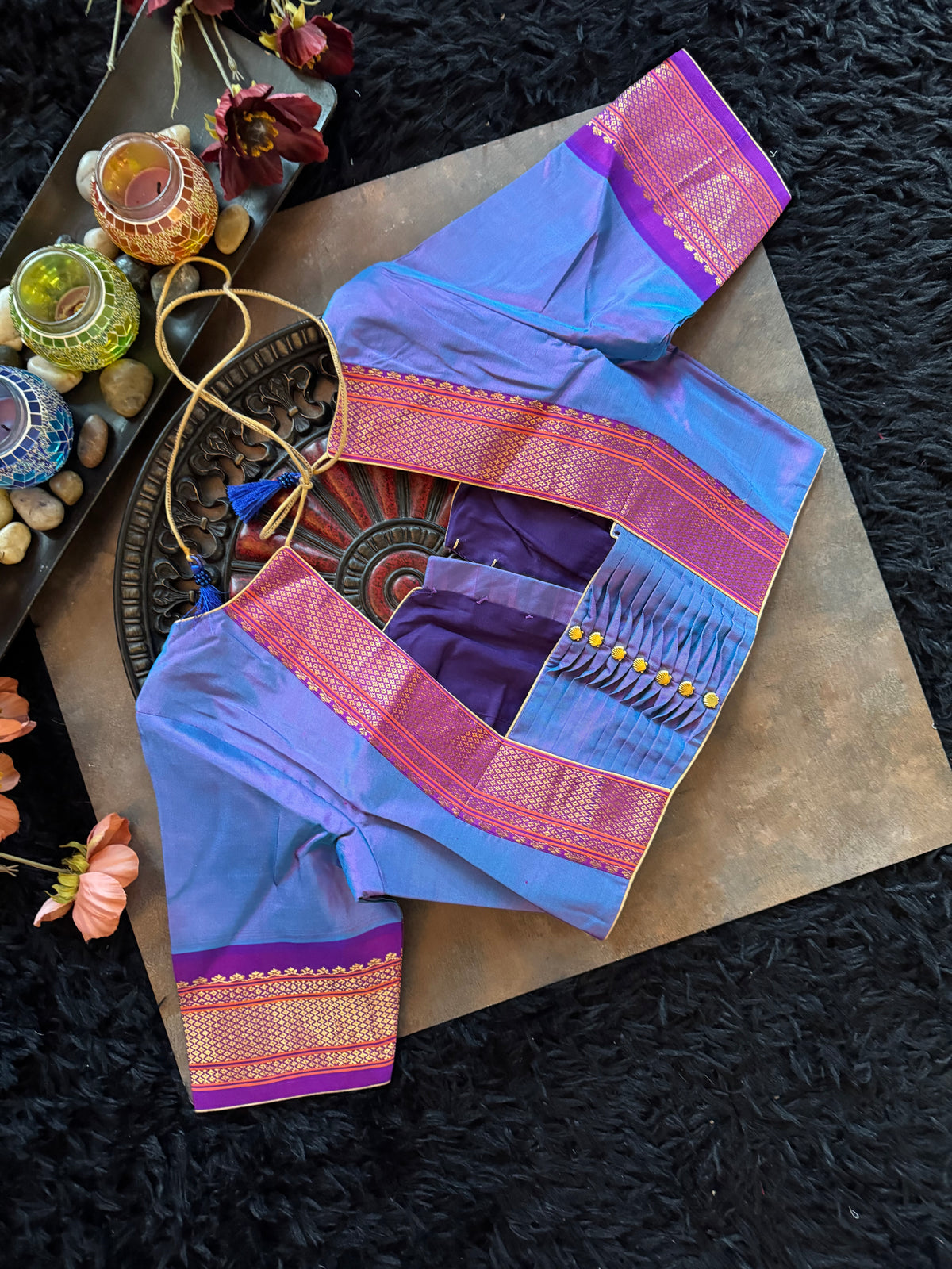 Lavender Purple Maharani Paithani Handloom Pure Silk