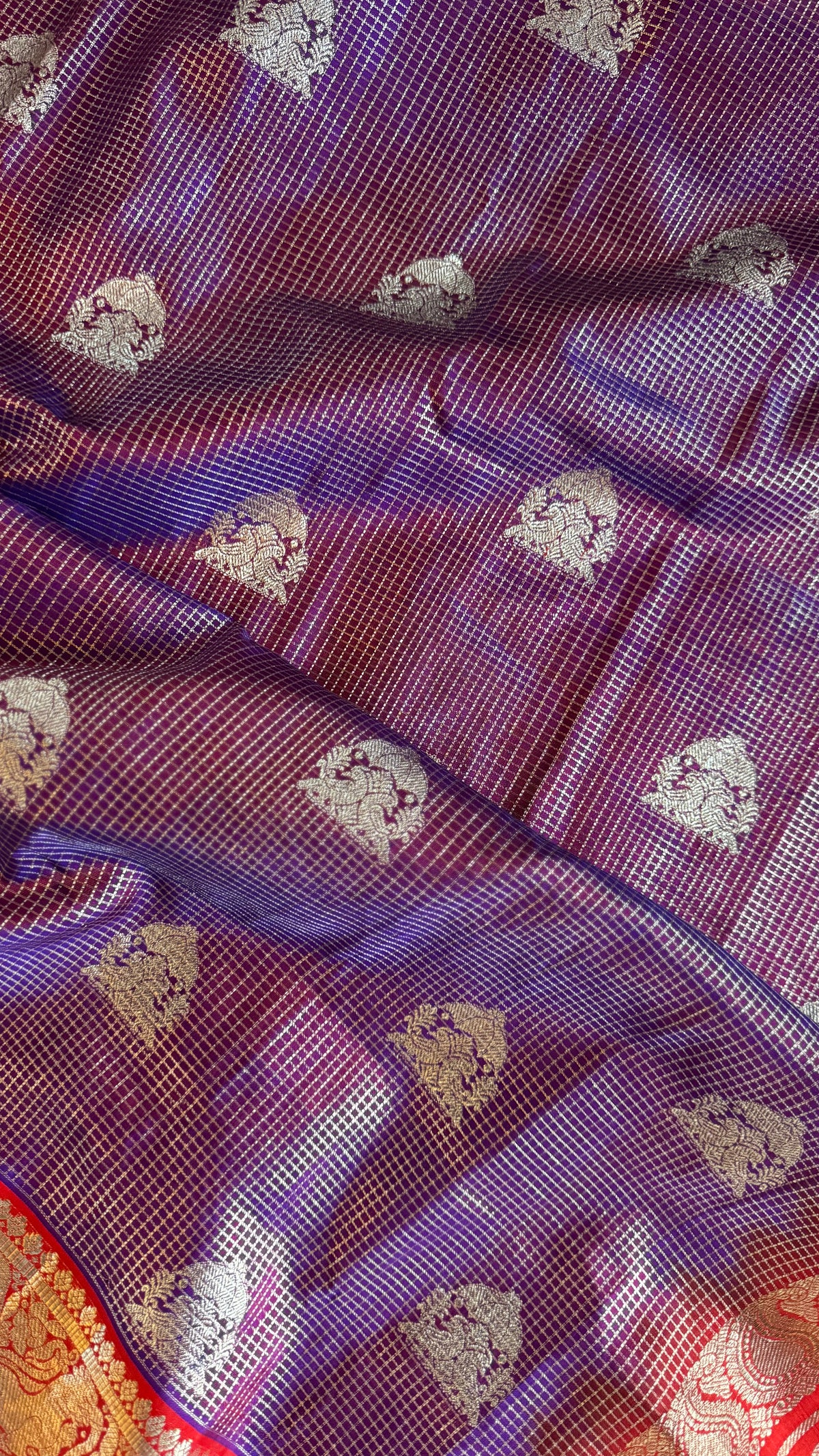 Purple Vaira Oosie Venkatagiri Pure Silk