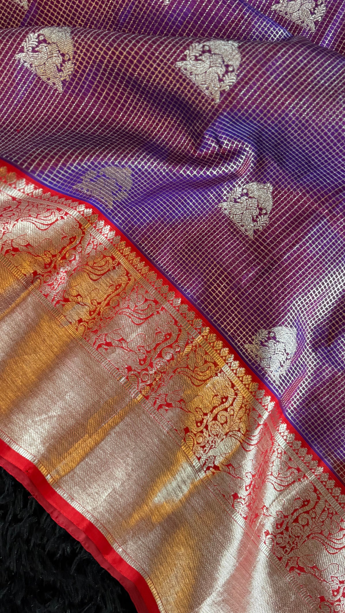 Purple Vaira Oosie Venkatagiri Pure Silk