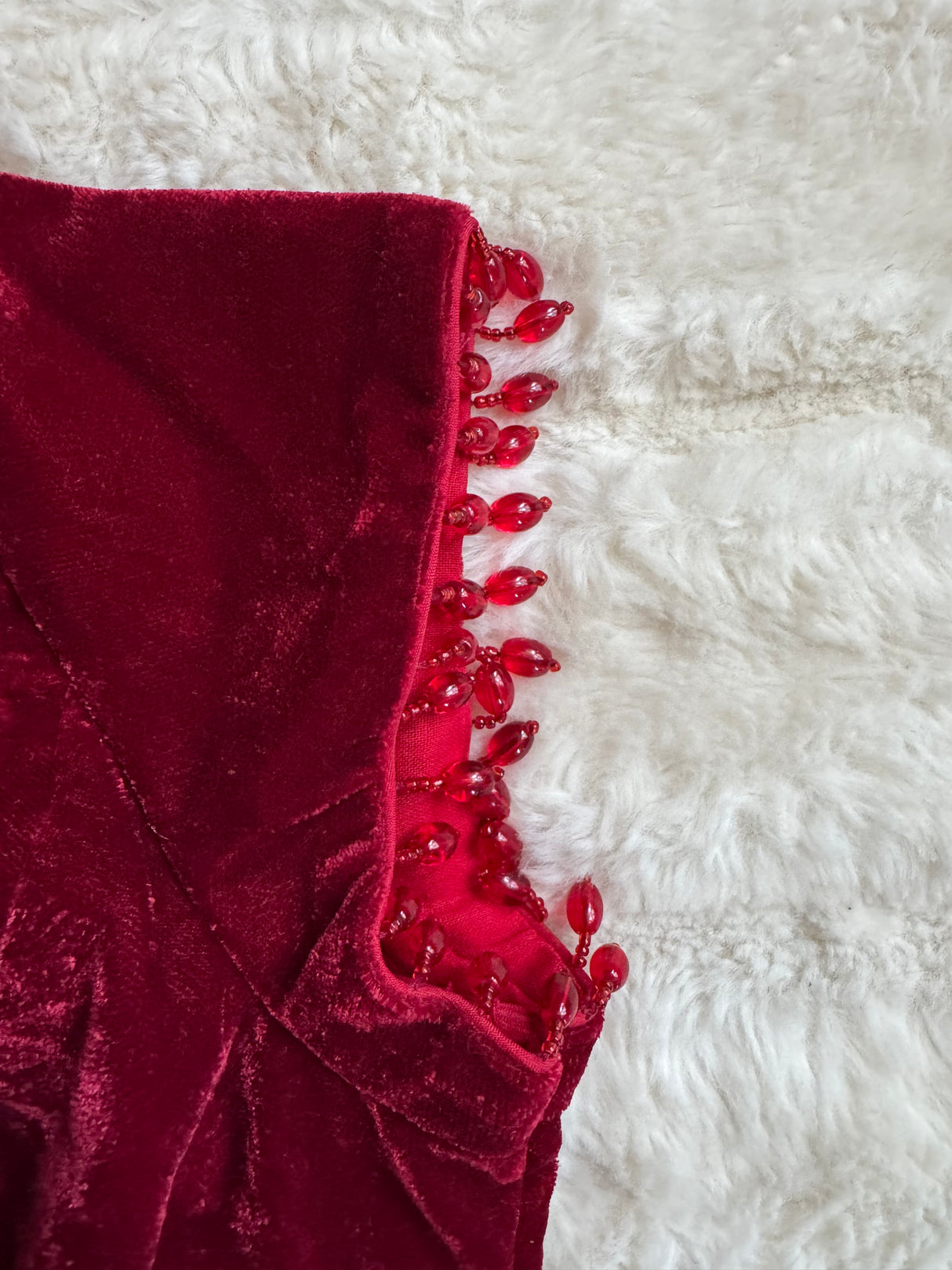 Burgundy Red Velvet Mega Sleeves Blouse 36 38