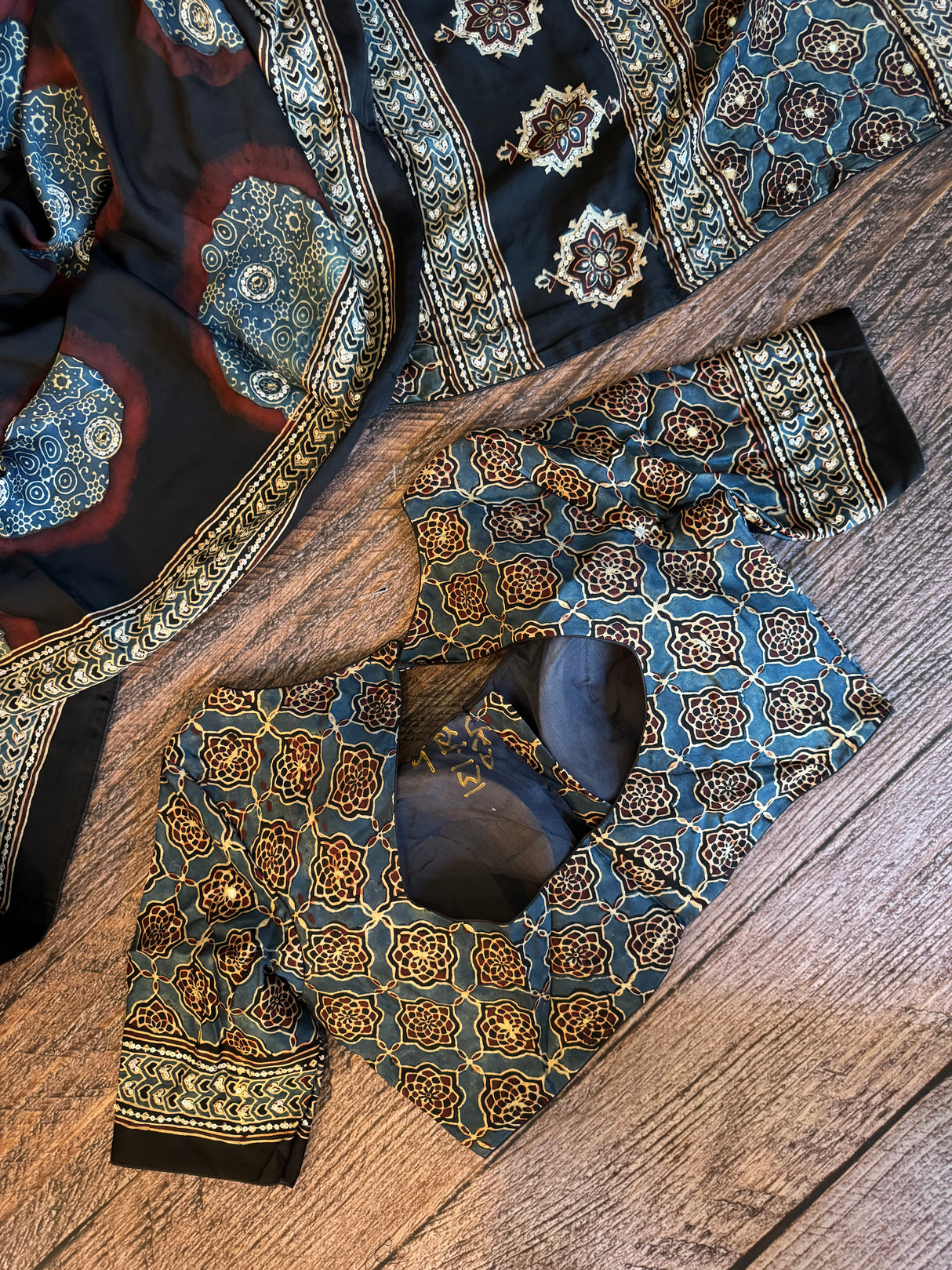 Ajrakh Modal With Bling Embroidery