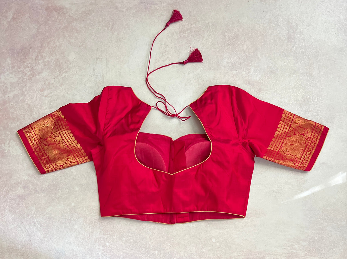 Ikkat Kanjeevaram Fusion Handloom Pure Silk