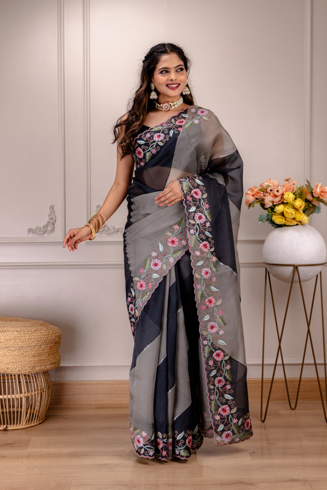 organza saree collection