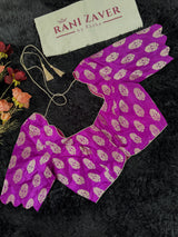 Purple Banaras Brocade Silk Blouse 38
