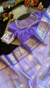 Lavender Venkatagiri Pure SIlk Handloom