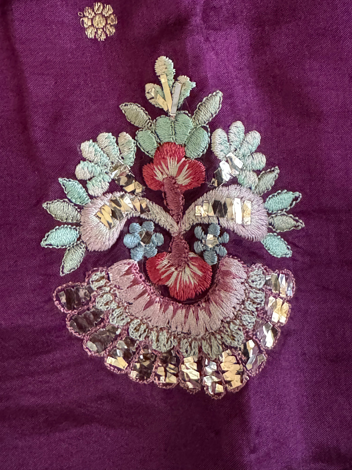 Plum Color Poona Silk