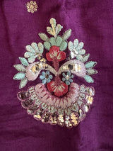 Plum Color Poona Silk