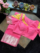 Bubblegum Pink Mangalgiri Pattu
