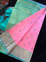 Pink Venkatagiri Pure SIlk Handloom