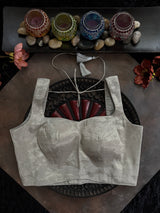 Silver Tissue Sleeveless Blouse 36