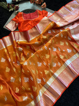 Rust Venkatagiri Pure SIlk Handloom