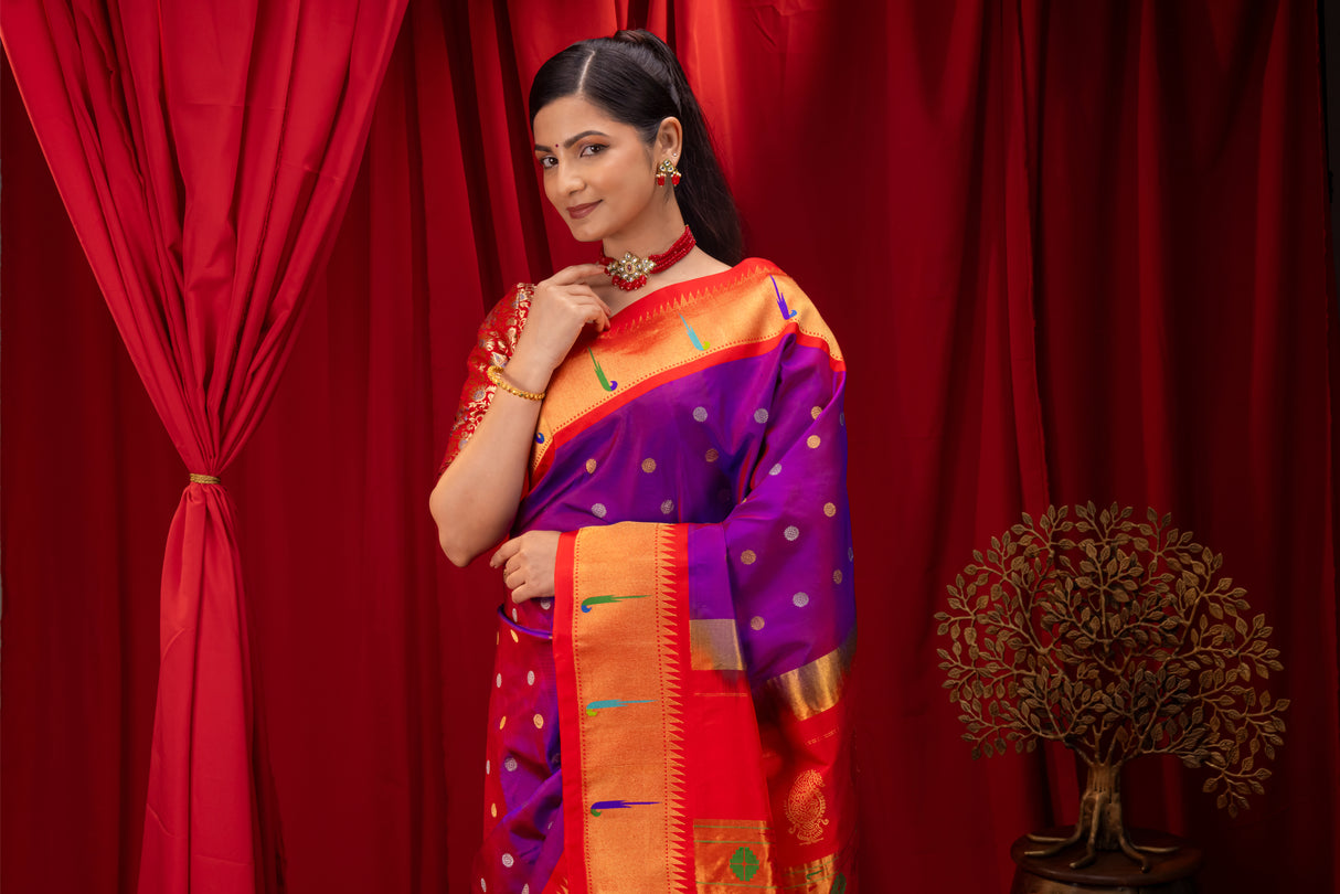 Exclusive Gadwal Paithani silk saree