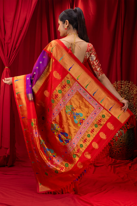 Exclusive Gadwal Paithani silk saree