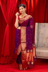  Chanderi kora silk saree with blouse