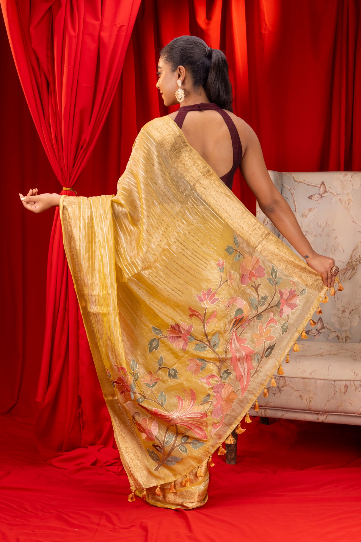 Organza silk saree