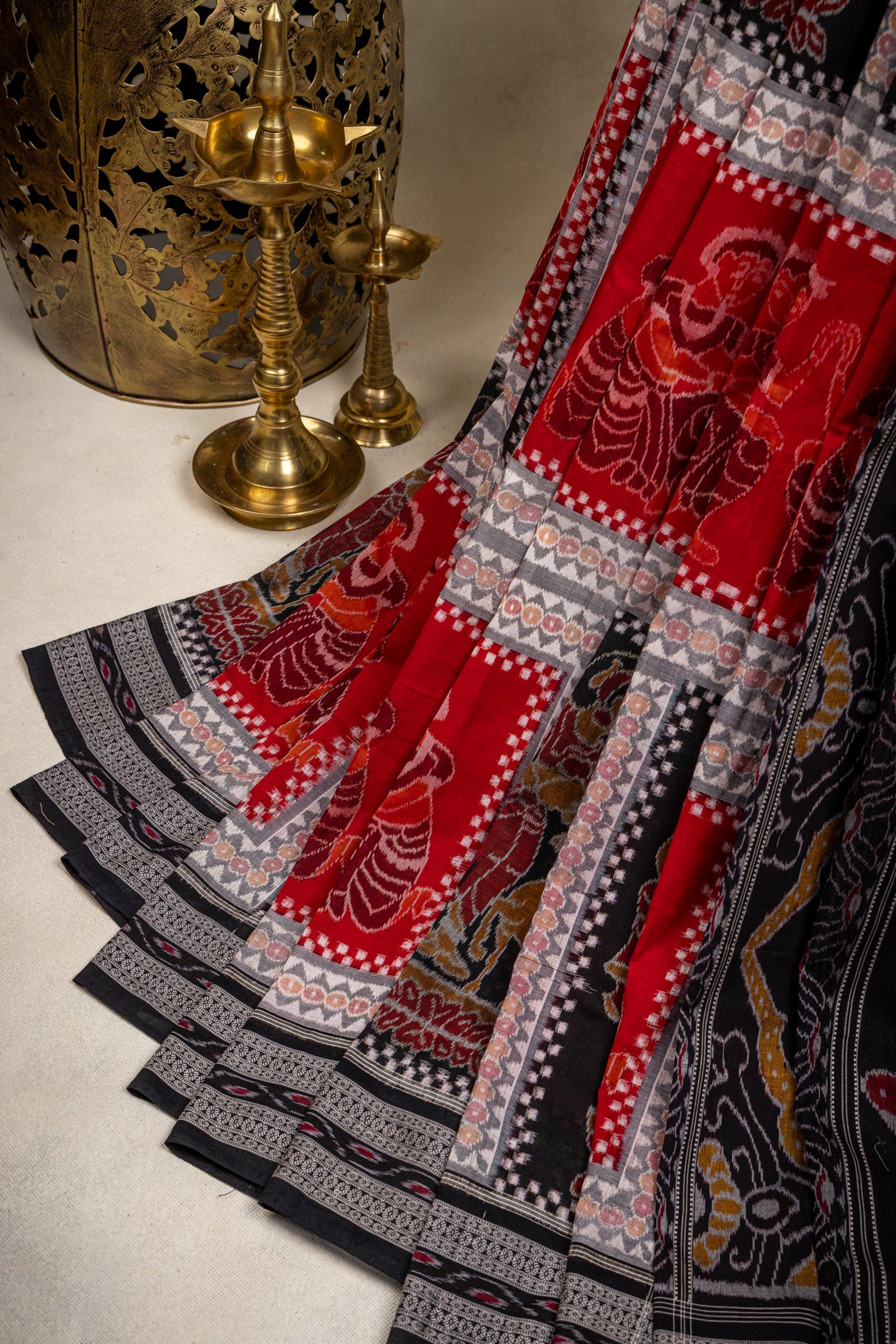 Sambalpuri Handloom double Ikkat Cotton architectural frames 