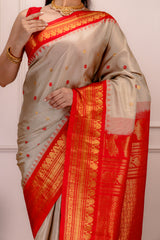 Gadwal Handloom Pure Silk with Pre-Stitched Blouse AUS