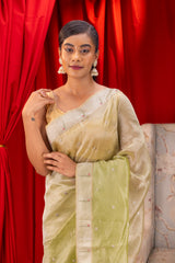  tissue organza saree with blouse