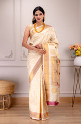 Brocade Paithani Handloom Pure Silk With Stitched Blouse AUS