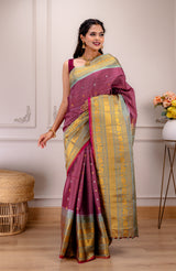 Gadwal Handloom Pure Silk long borders AUS