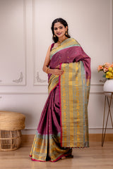 Gadwal Handloom Pure Silk long borders AUS