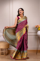 Gadwal Handloom Pure Silk long borders AUS