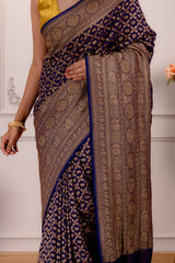 Banaras Khadi Georgette Shikarah with antique zari AUS