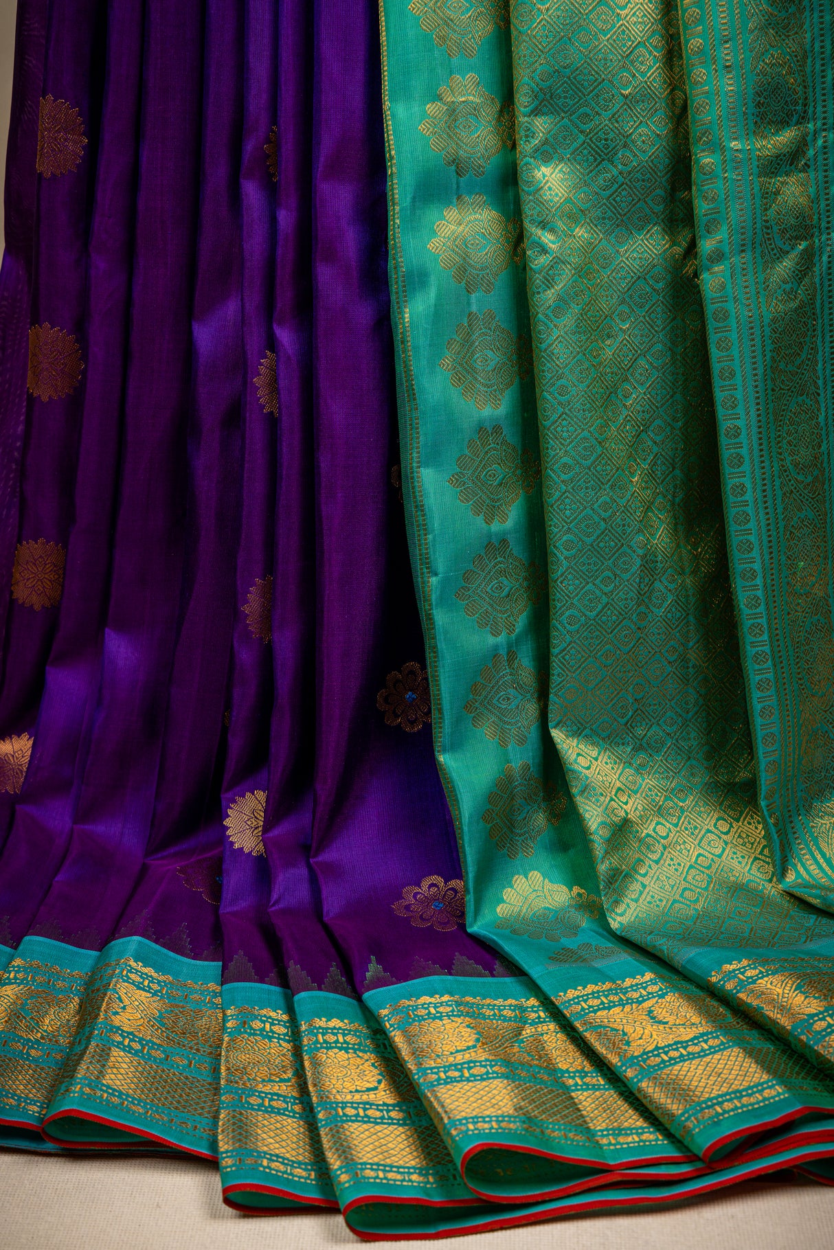  Gadwal handloom Pure Silk Ganga Jamuna 