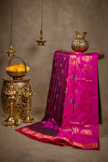 Maharani Paithani kadiyal Handloom Pure Silk