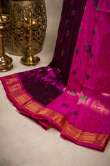 Maharani Paithani kadiyal Handloom Pure Silk