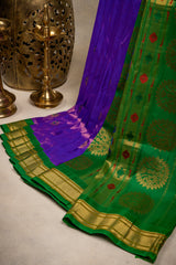 Maharani Paithani Kadiyal handloom Pure Silk 