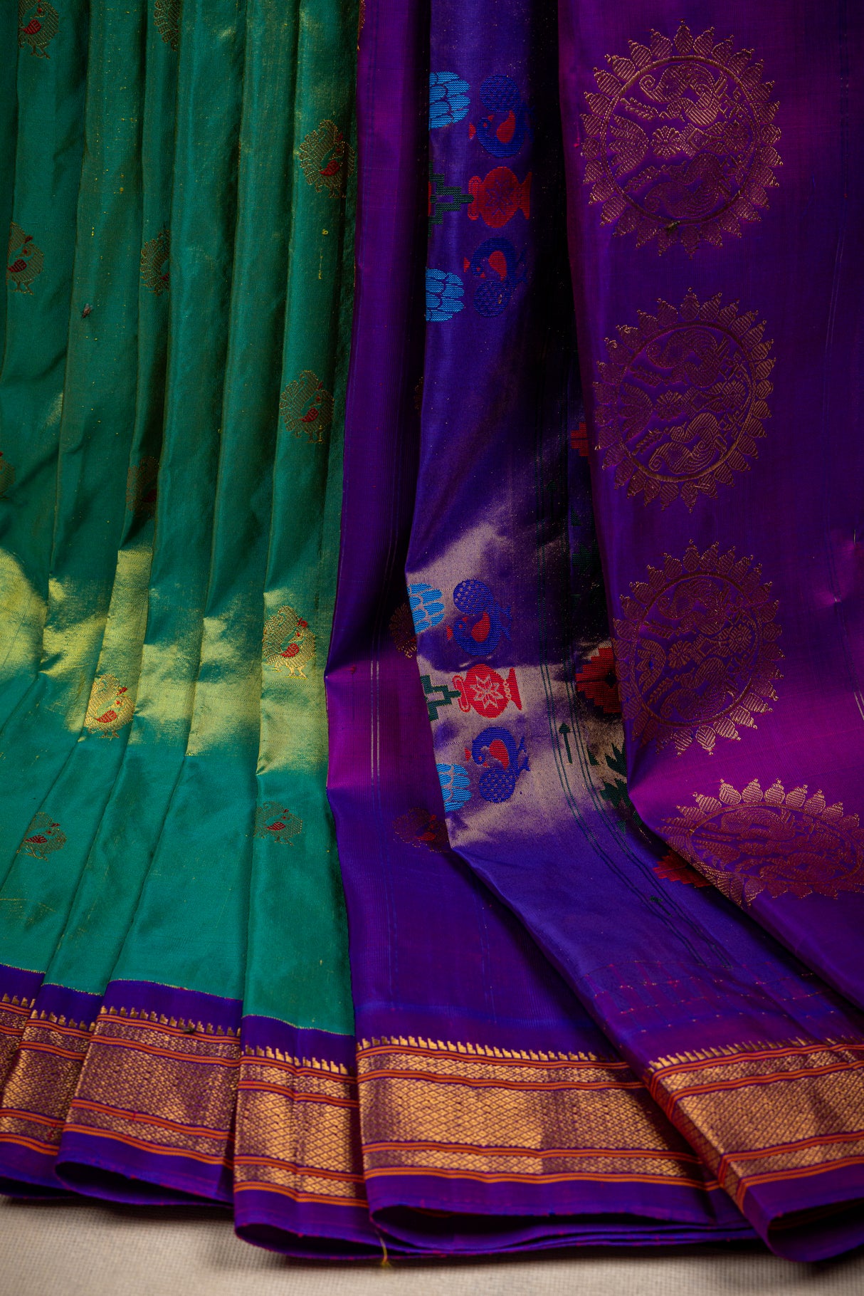 Maharani Paithani kadiyal Handloom Pure Silk