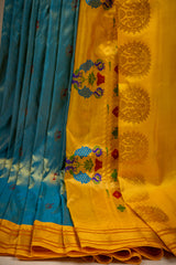 Maharani Paithani kadiyal Handloom Pure Silk