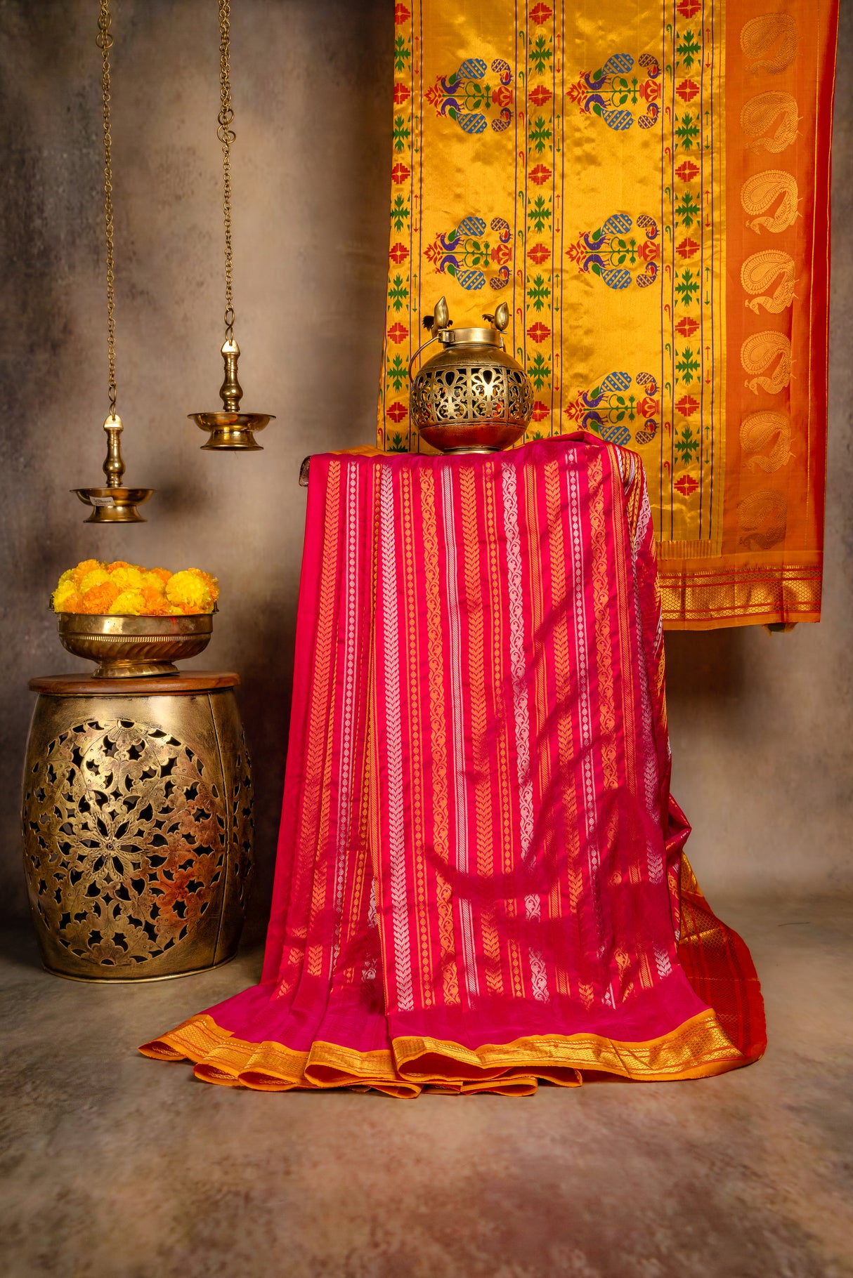 Maharani Paithani Brocade Handloom Pure Silk saree