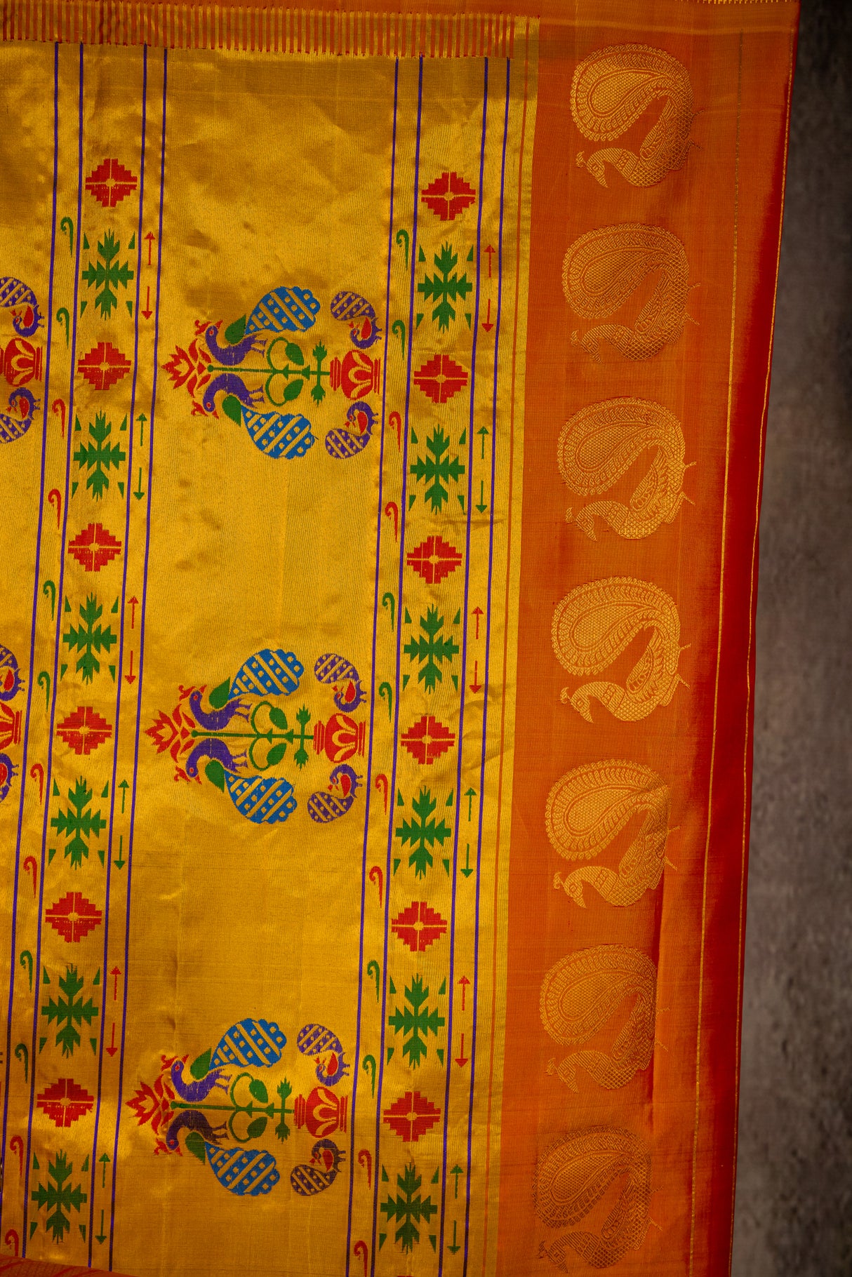 Maharani Paithani Brocade Handloom Pure Silk saree