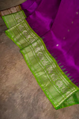 Gadwal Handloom Pure Silk in Silver Zari 