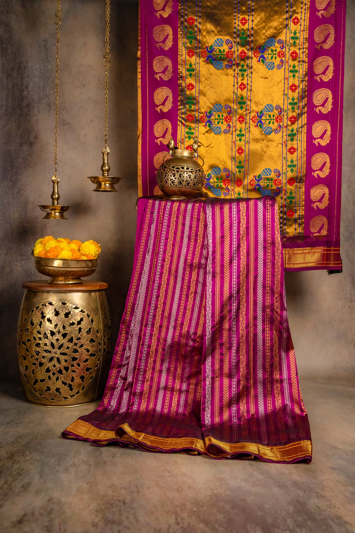 Maharani Paithani Handloom Brocade Pure Silk saree