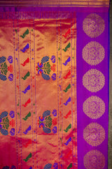 Maharani Paithani Handloom Kadiyal Pure Silk BLR