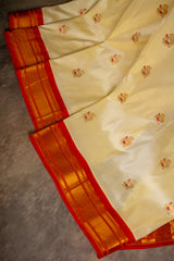 Maharani Paithani Handloom Kadiyal Pure Silk saree 