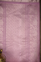 Gadwal Handloom Pure Silk in Silver Zari