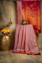 Seco Gadwal Onion Pink with Magenta saree