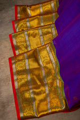 Seco Gadwal Purple With Green saree