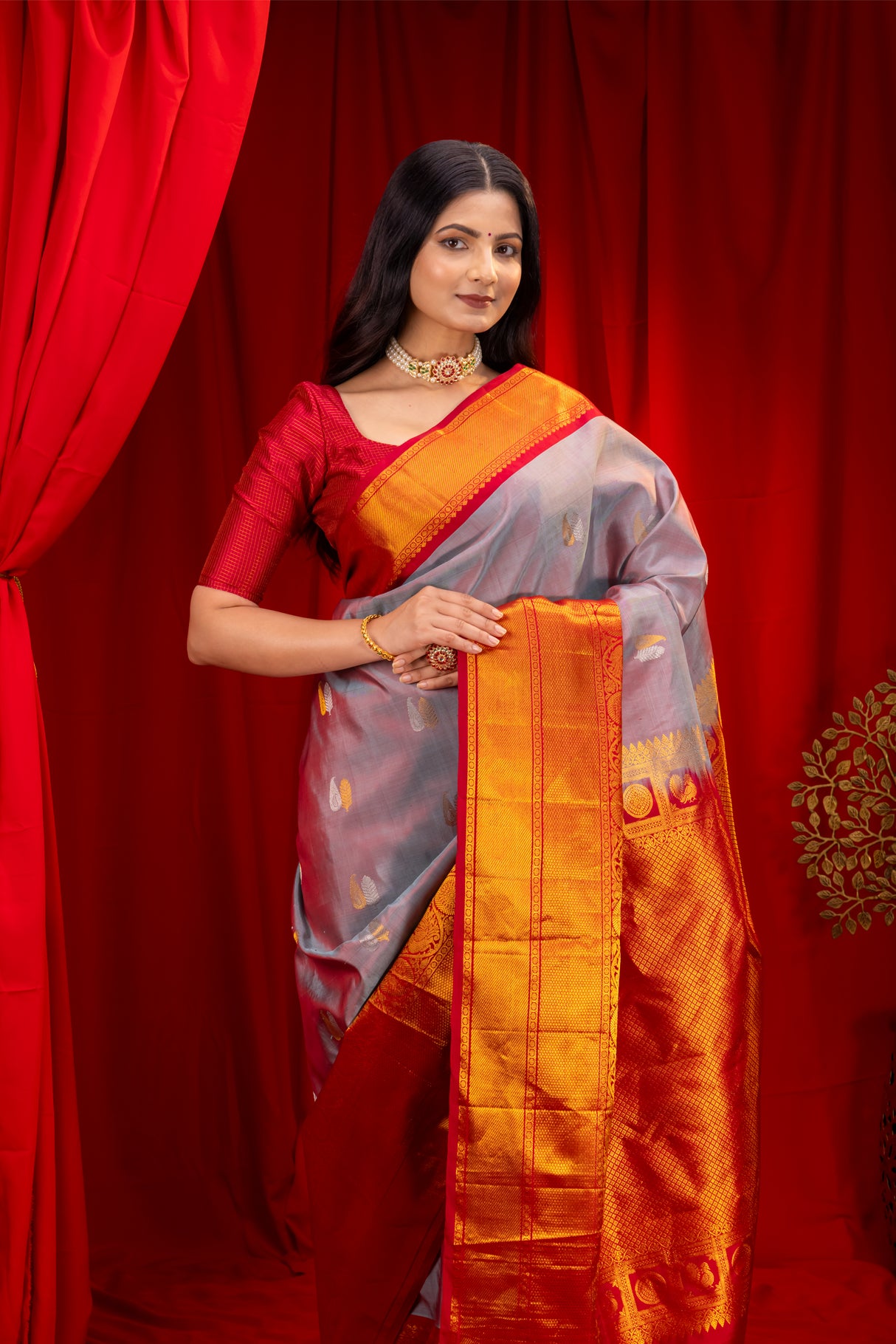 Kanchi Gadwal Handloom Pure Silk