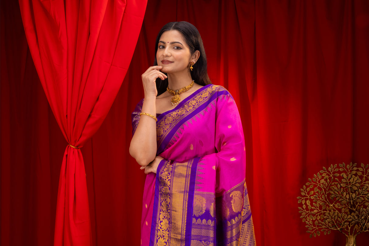 Gadwal Handloom Pure Silk saree