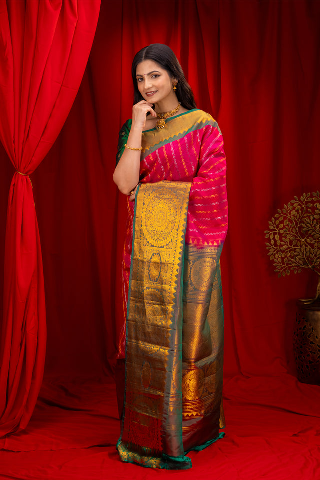  Kanchi Gadwal Handloom Pure Silk